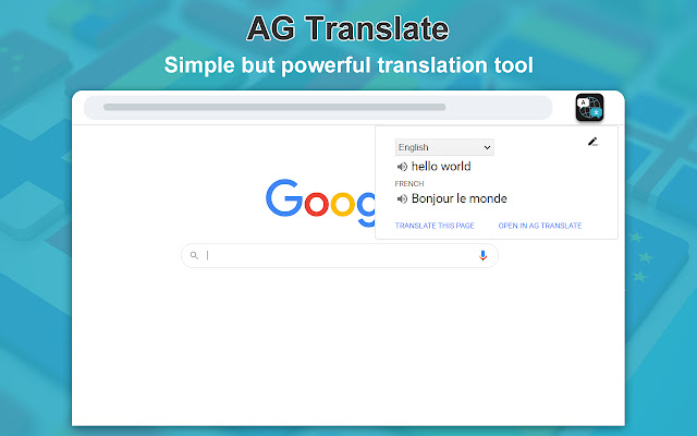 AG 翻译 chrome谷歌浏览器插件_扩展第4张截图