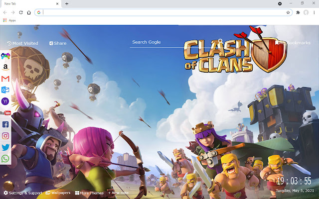 Clash of Clans Play & New Tab chrome谷歌浏览器插件_扩展第1张截图