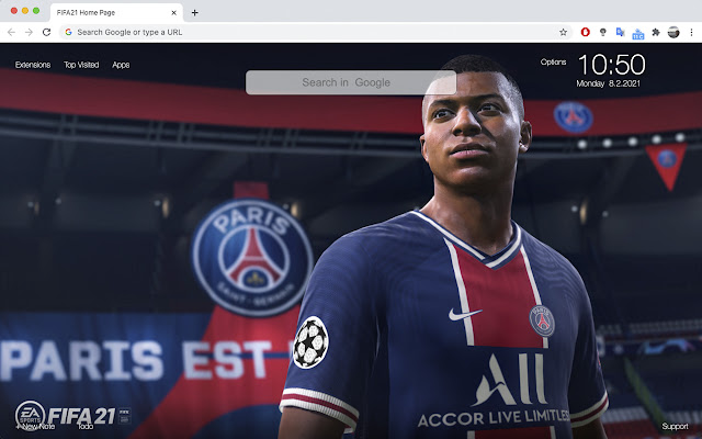 FIFA22 Home Page chrome谷歌浏览器插件_扩展第1张截图