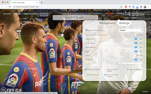 FIFA22 Home Page chrome谷歌浏览器插件_扩展第2张截图