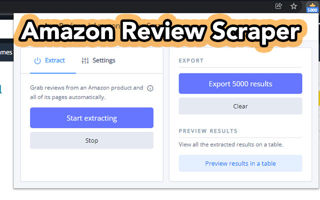 Amazon Review Scraper - Export to CSV chrome谷歌浏览器插件_扩展第1张截图
