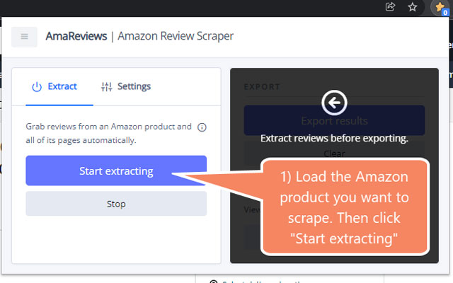 Amazon Review Scraper - Export to CSV chrome谷歌浏览器插件_扩展第2张截图