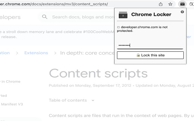Chrome Locker chrome谷歌浏览器插件_扩展第2张截图