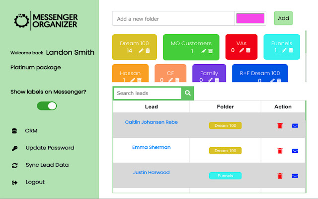 Messenger Organizer chrome谷歌浏览器插件_扩展第1张截图