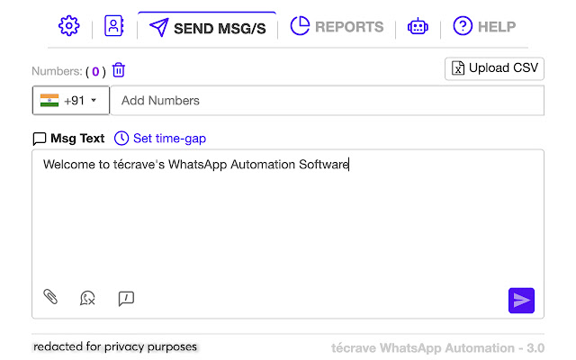 WhatsApp Sender - técrave® chrome谷歌浏览器插件_扩展第2张截图