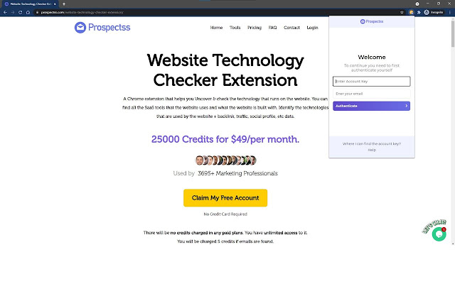 Website Technology Checker - Prospectss.com chrome谷歌浏览器插件_扩展第1张截图