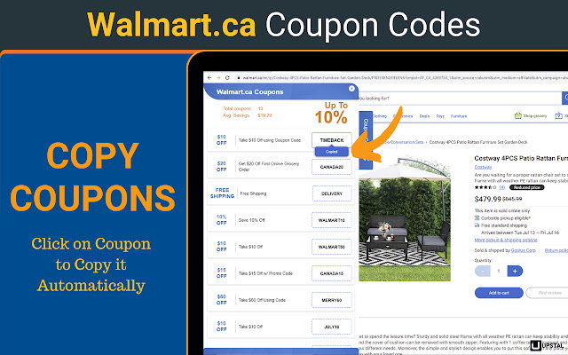 Walmart.ca Coupon & Promo Codes chrome谷歌浏览器插件_扩展第4张截图