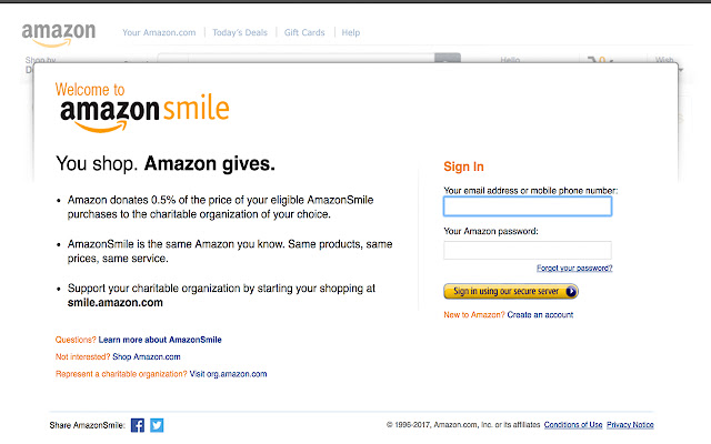 AmazonSmile Auto Redirect chrome谷歌浏览器插件_扩展第1张截图