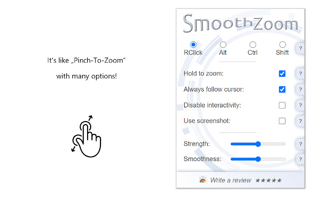 SmoothZoom – Quick Page Zoom chrome谷歌浏览器插件_扩展第2张截图