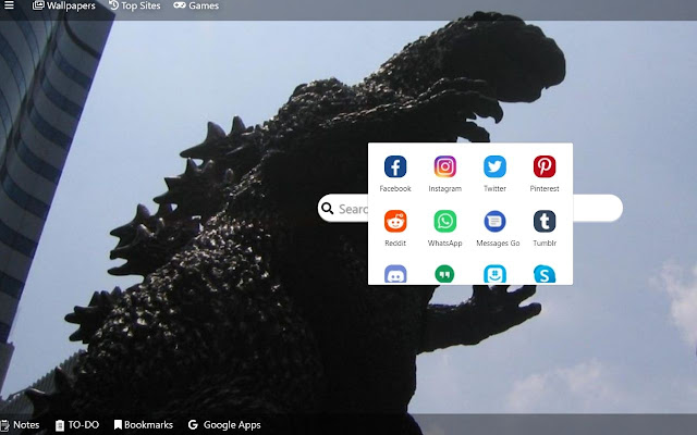 Godzilla Wallpaper New Tab Theme [Install] chrome谷歌浏览器插件_扩展第4张截图