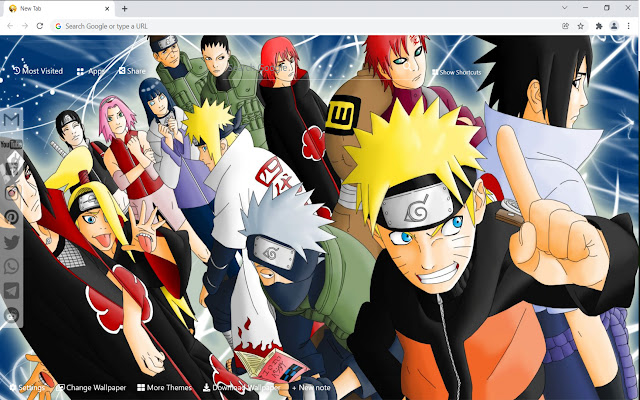 Naruto Shippuden Wallpaper HD New Tab chrome谷歌浏览器插件_扩展第1张截图