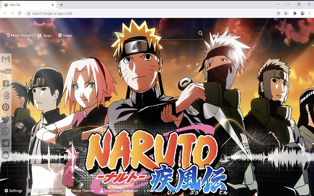 Naruto Shippuden Wallpaper HD New Tab chrome谷歌浏览器插件_扩展第2张截图