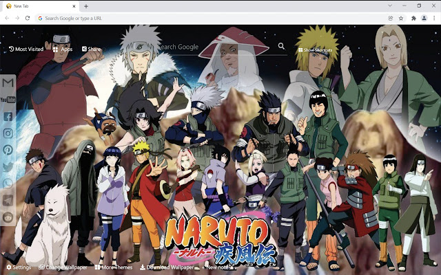 Naruto Shippuden Wallpaper HD New Tab chrome谷歌浏览器插件_扩展第3张截图