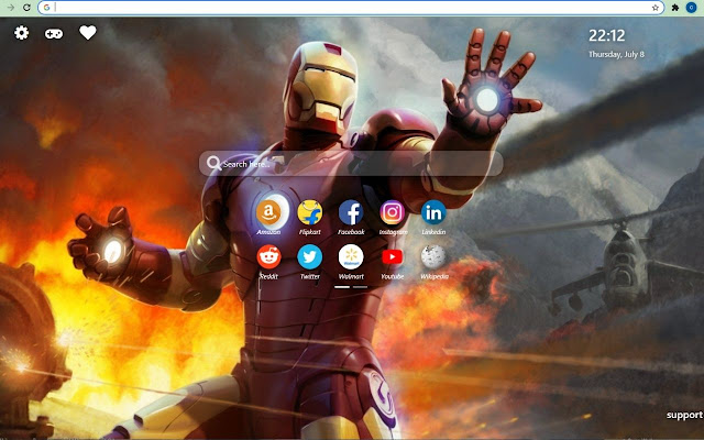 Iron Man Wallpaper New Tab Theme [Install] chrome谷歌浏览器插件_扩展第2张截图