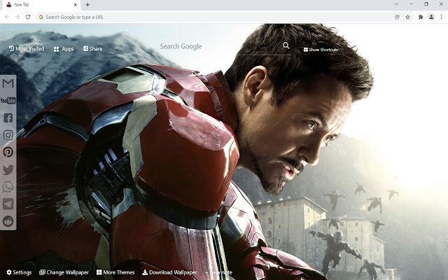 钢铁侠壁纸高清 chrome谷歌浏览器插件_扩展第3张截图