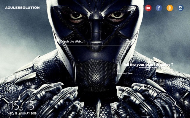 Black Panther Wallpaper - New Tab Theme chrome谷歌浏览器插件_扩展第1张截图