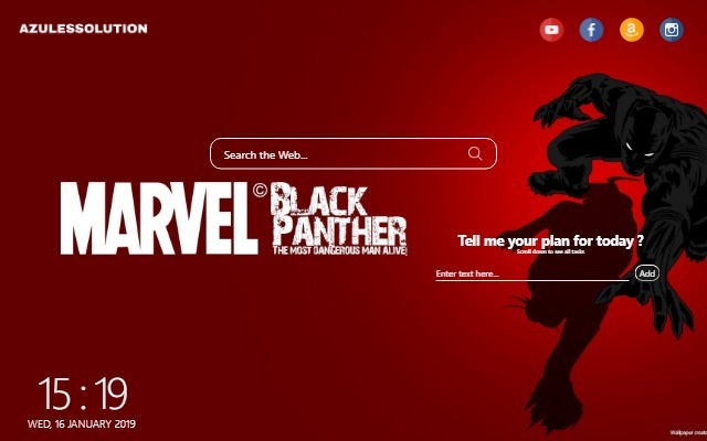 Black Panther Wallpaper - New Tab Theme chrome谷歌浏览器插件_扩展第3张截图
