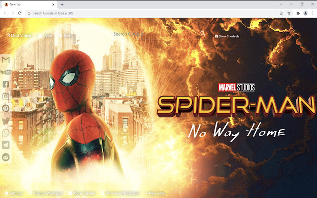 Spider-Man: No Way Home Wallpaper chrome谷歌浏览器插件_扩展第1张截图