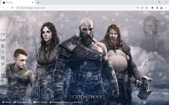 God of War Ragnarok Wallpaper chrome谷歌浏览器插件_扩展第3张截图