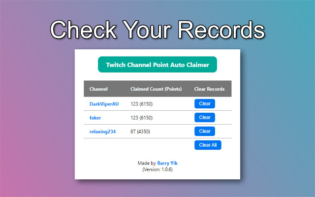 Twitch Channel Point Auto Claimer chrome谷歌浏览器插件_扩展第1张截图