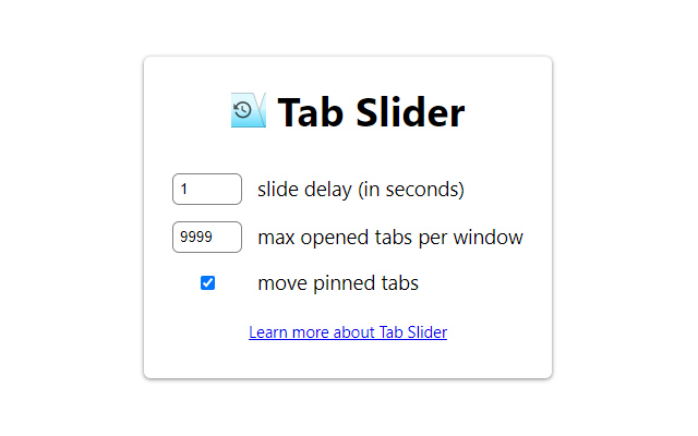 Tab Slider chrome谷歌浏览器插件_扩展第2张截图