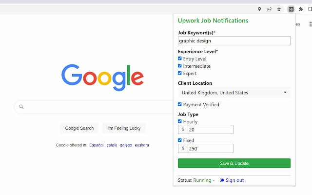 Upwork Job Notifications chrome谷歌浏览器插件_扩展第1张截图