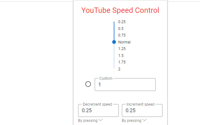 YouTube Speed Control chrome谷歌浏览器插件_扩展第1张截图