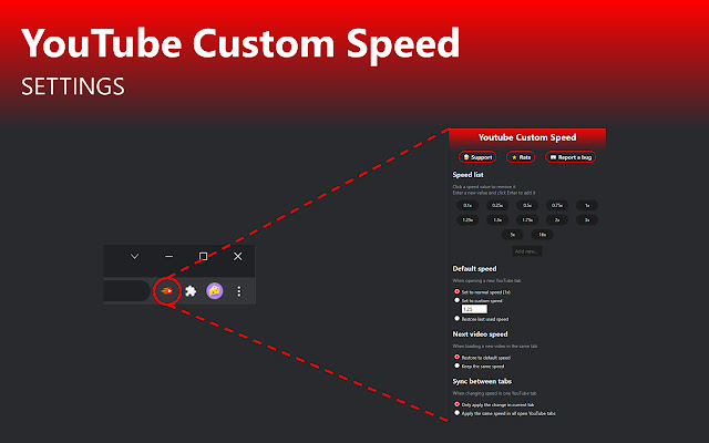 Youtube Custom Speed chrome谷歌浏览器插件_扩展第3张截图