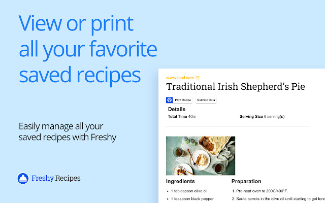 Freshy Recipes chrome谷歌浏览器插件_扩展第4张截图
