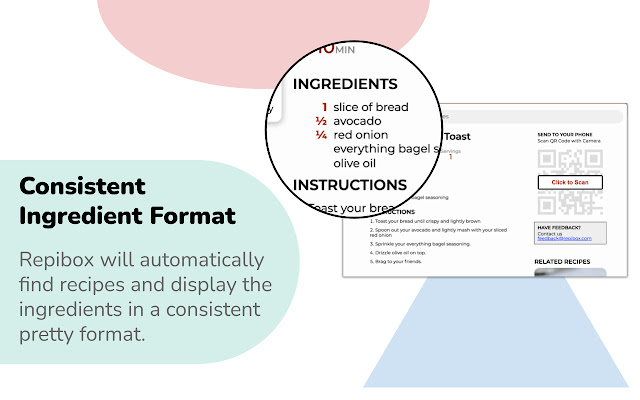 Repibox - Recipe Viewer Extension chrome谷歌浏览器插件_扩展第2张截图
