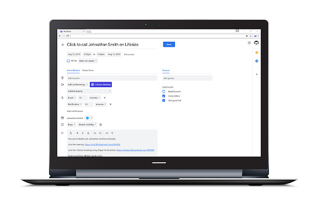 Lifesize Scheduler for Google Calendar chrome谷歌浏览器插件_扩展第1张截图