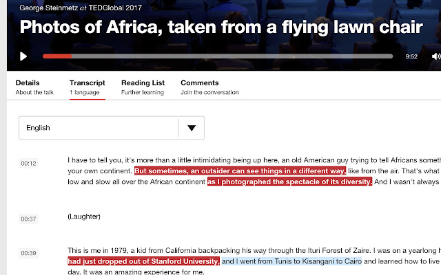 TEDxEnglish chrome谷歌浏览器插件_扩展第1张截图