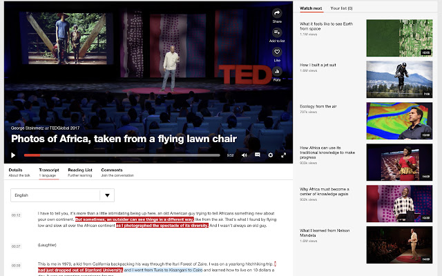 TEDxEnglish chrome谷歌浏览器插件_扩展第2张截图