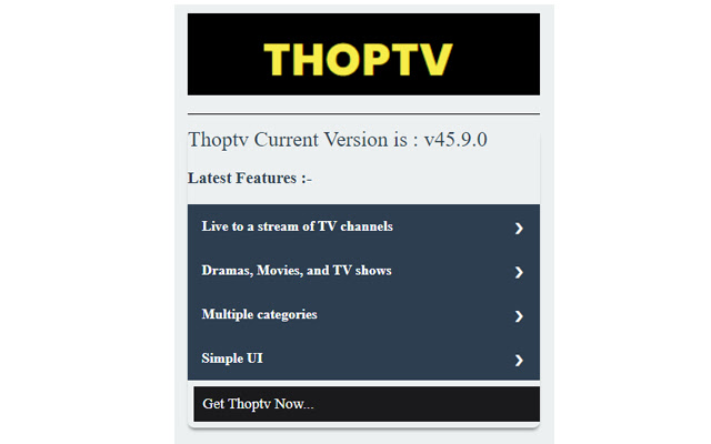 Thoptv For Pc chrome谷歌浏览器插件_扩展第1张截图