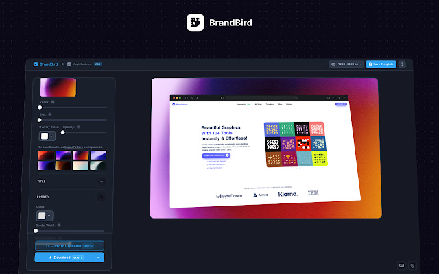 BrandBird ✦ Beautiful Screenshots By Default✦ chrome谷歌浏览器插件_扩展第2张截图