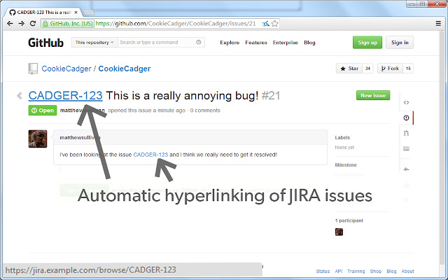 Linkify JIRA Issues chrome谷歌浏览器插件_扩展第1张截图