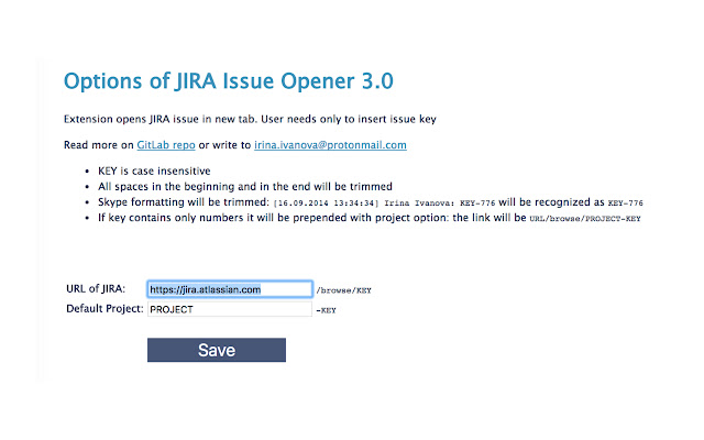 JIRA Issue Opener chrome谷歌浏览器插件_扩展第2张截图