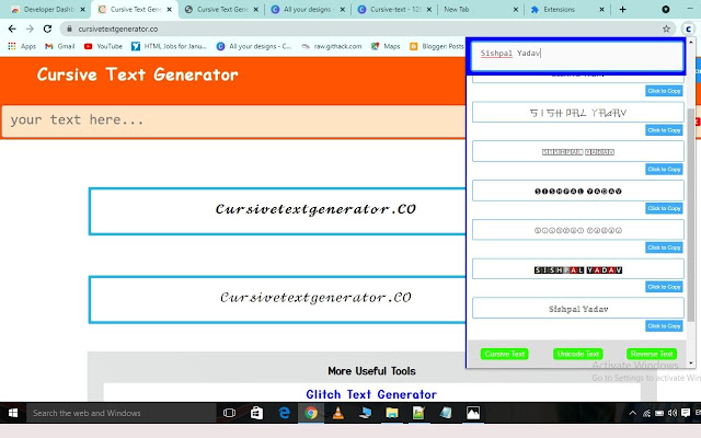 Cursive Text Generator ᐈ #201+ Text Generator chrome谷歌浏览器插件_扩展第1张截图