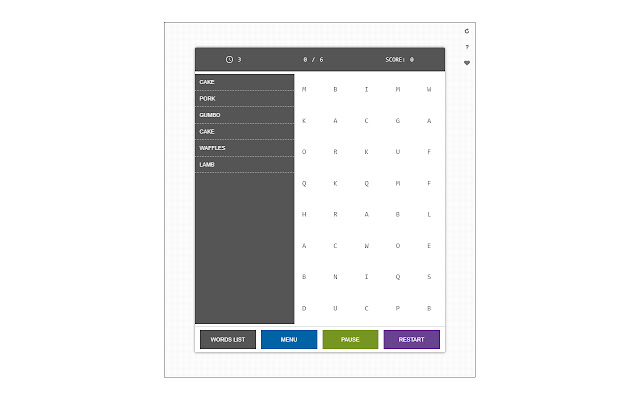 Word Search Puzzle chrome谷歌浏览器插件_扩展第4张截图