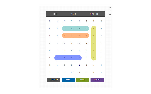 Word Search Puzzle chrome谷歌浏览器插件_扩展第5张截图