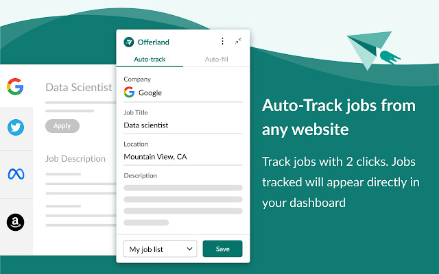 Offerland: Autofill and Track your jobs chrome谷歌浏览器插件_扩展第2张截图