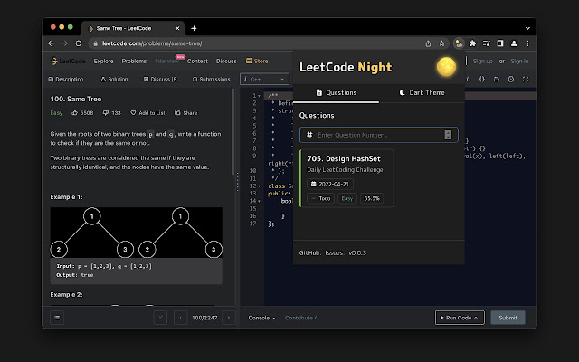 LeetCode Night chrome谷歌浏览器插件_扩展第2张截图