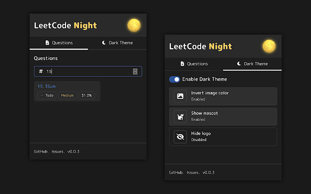 LeetCode Night chrome谷歌浏览器插件_扩展第3张截图
