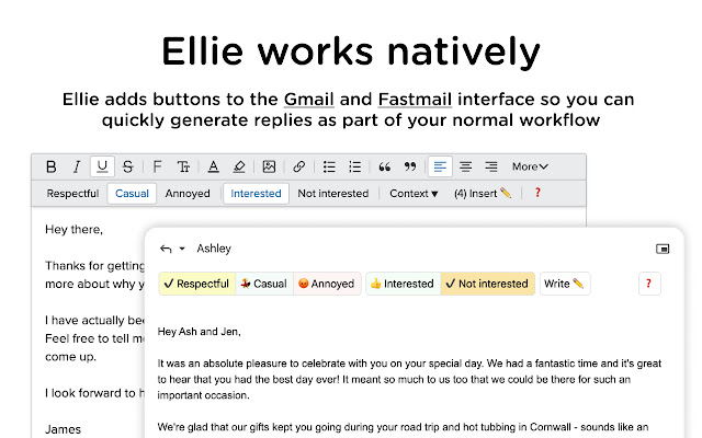 Ellie - Your AI Email Assistant chrome谷歌浏览器插件_扩展第4张截图