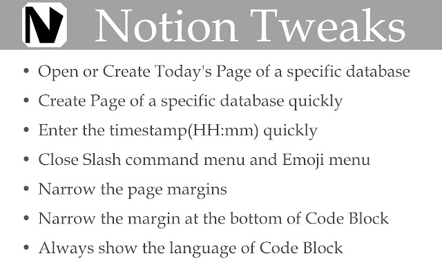 Notion Tweaks chrome谷歌浏览器插件_扩展第2张截图