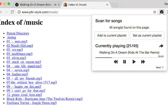 NSzx Music Player chrome谷歌浏览器插件_扩展第2张截图