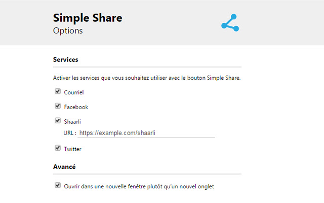 Simple Share chrome谷歌浏览器插件_扩展第2张截图