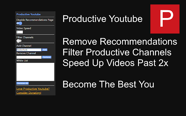 Productive Youtube chrome谷歌浏览器插件_扩展第1张截图