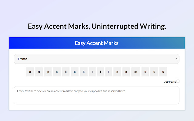 Easy Accent Marks chrome谷歌浏览器插件_扩展第1张截图