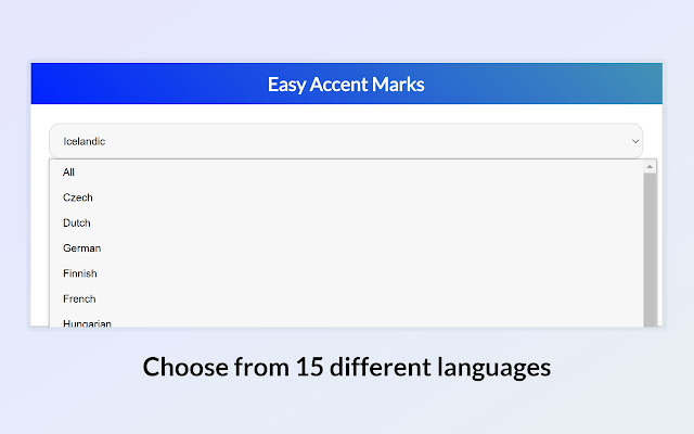 Easy Accent Marks chrome谷歌浏览器插件_扩展第2张截图